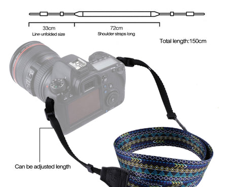 PULUZ Retro Ethnic Style Multi-color Series Shoulder Neck Strap Camera Strap for SLR / DSLR Cameras, Ethnic 7, Ethnic 8, Ethnic 9