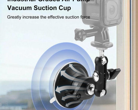 PULUZ Upgraded 1/4 inch Magic Arm Suction Cup Mount