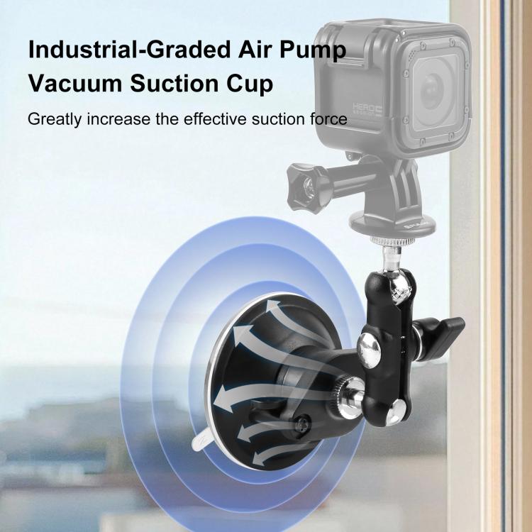 PULUZ Upgraded 1/4 inch Magic Arm Suction Cup Mount