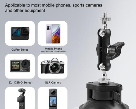 PULUZ Upgraded 1/4 inch Magic Arm Suction Cup Mount, Upgraded 1/4 inch Suction Cup Mount