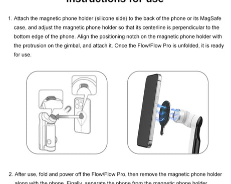 PULUZ For Insta360 FLow Gimbal Magnetic MagSafe Adapter Phone Holder
