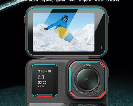 For Insta360 Ace Pro 2 PULUZ 3 in 1 Rear & Front  Screen and Lens Tempered Glass Film, For Insta360 Ace Pro 2