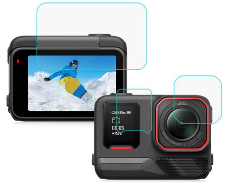 For Insta360 Ace Pro 2 PULUZ 3 in 1 Rear & Front  Screen and Lens Tempered Glass Film, For Insta360 Ace Pro 2