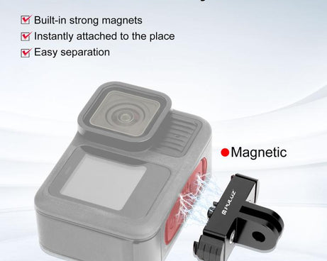 For GoPro HERO13 Black  PULUZ Magnetic Quick Release Base Mount, For GoPro HERO13 Black / MAX2 (Black), For GoPro HERO13 Black (Black Red)