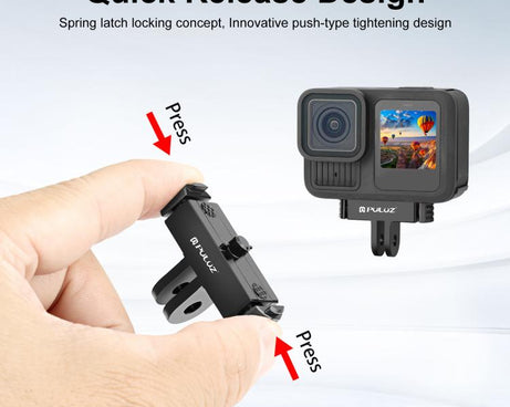 For GoPro HERO13 Black  PULUZ Magnetic Quick Release Base Mount, For GoPro HERO13 Black / MAX2 (Black), For GoPro HERO13 Black (Black Red)