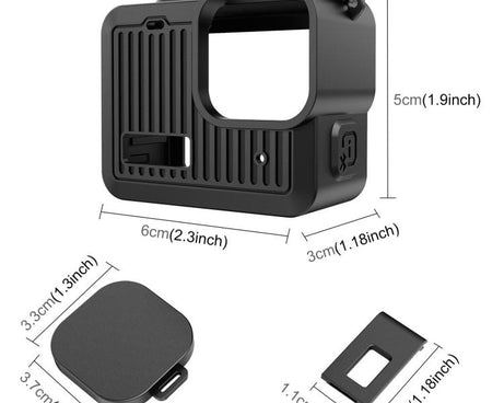 For GoPro HERO 2024 PULUZ Silicone Protective Case Side Interface Cover with Wrist Strap & Lens Cover, Silicone Protective Case