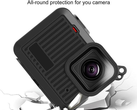 For GoPro HERO 2024 PULUZ Silicone Protective Case Side Interface Cover with Wrist Strap & Lens Cover, Silicone Protective Case