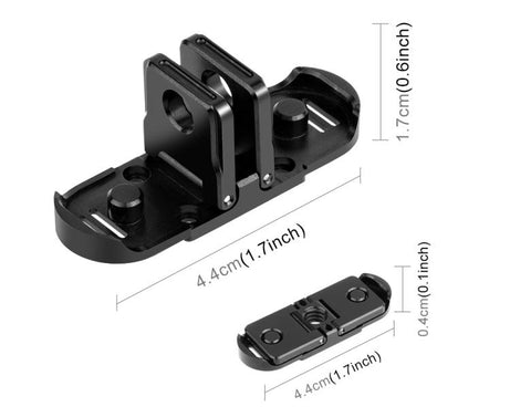 PULUZ Quick Release Magnetic Folding Base Adapter for GoPro HERO12 Black /11 Black /11 Black mini /10 Black /9 Black /8 Black / Max