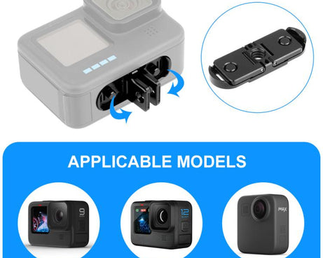 PULUZ Quick Release Magnetic Folding Base Adapter for GoPro HERO12 Black /11 Black /11 Black mini /10 Black /9 Black /8 Black / Max