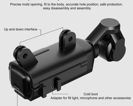 For DJI OSMO Pocket 3 PULUZ Plastic Protection Frame Expansion Cold Shoe Adapter Bracket