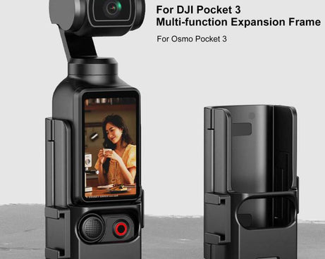 For DJI OSMO Pocket 3 PULUZ Plastic Protection Frame Expansion Cold Shoe Adapter Bracket