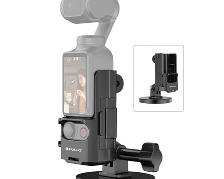 For DJI OSMO Pocket 3 PULUZ Protective Frame Magnetic Desktop Mount Angle Adjustable Base, Magnetic Desktop Mount