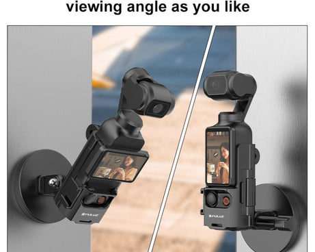 For DJI OSMO Pocket 3 PULUZ Protective Frame Magnetic Desktop Mount Angle Adjustable Base, Magnetic Desktop Mount