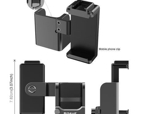 For DJI OSMO Pocket 3 PULUZ Protective Frame Expansion Phone Clamp  Adapter Bracket