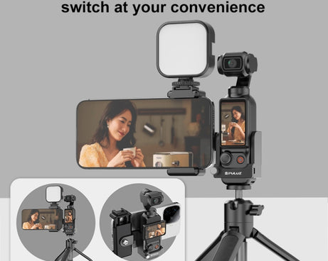 For DJI OSMO Pocket 3 PULUZ Protective Frame Expansion Phone Clamp  Adapter Bracket
