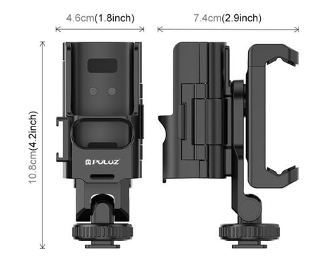For DJI OSMO Pocket 3 PULUZ Protective Frame Expansion Phone Clamp, Compatible with Tripod Pole
