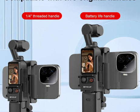 For DJI OSMO Pocket 3 PULUZ Protective Frame Expansion Phone Clamp, Compatible with Tripod Pole