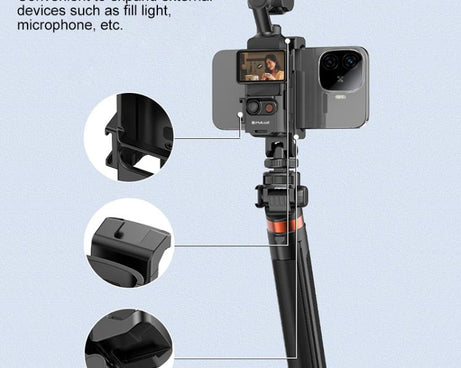 For DJI OSMO Pocket 3 PULUZ Protective Frame Expansion Phone Clamp, Compatible with Tripod Pole