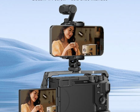 For DJI OSMO Pocket 3 PULUZ Protective Frame Expansion Phone Clamp, Compatible with Tripod Pole