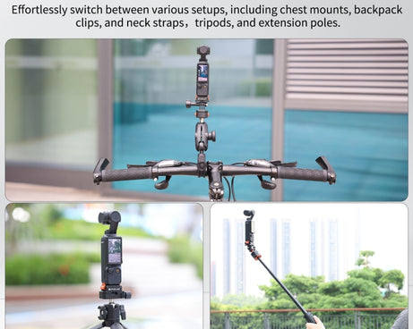 For DJI Osmo Pocket 3 PULUZ Type-C Charging Base Quick Release Mount Adapter, Quick Release Mount