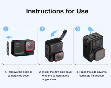 PULUZ ACE / AC Aluminum Alloy Battery Side Interface Cover for Insta360 Ace Pro 2