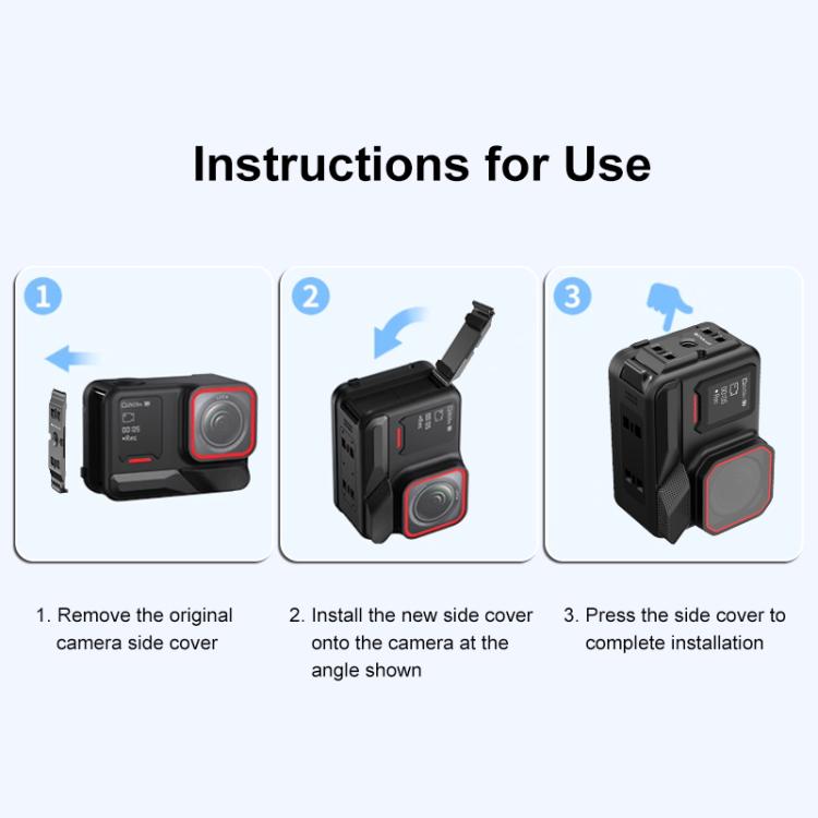 PULUZ ACE / AC Aluminum Alloy Battery Side Interface Cover for Insta360 Ace Pro 2