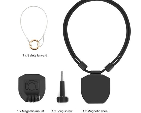 PULUZ Action Camera Magnetic Neck Mount Holder Vlog POV Neck Strap
