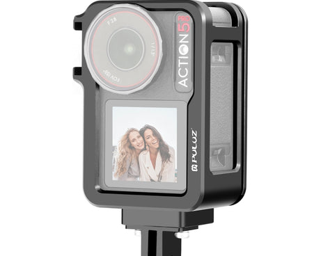 For DJI Osmo Action 5 Pro PULUZ Metal Cage Expansion Adapter Frame with Cold Shoe, For DJI Osmo Action 5 Pro Metal Cage