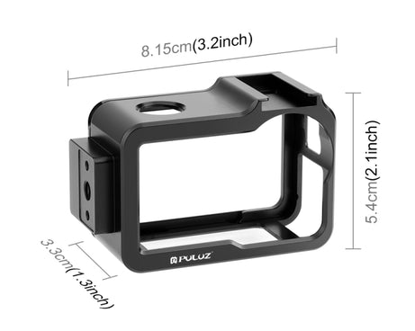 For DJI Osmo Action 5 Pro PULUZ Metal Cage Expansion Adapter Frame with Cold Shoe, For DJI Osmo Action 5 Pro Metal Cage