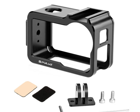 For DJI Osmo Action 5 Pro PULUZ Metal Cage Expansion Adapter Frame with Cold Shoe, For DJI Osmo Action 5 Pro Metal Cage