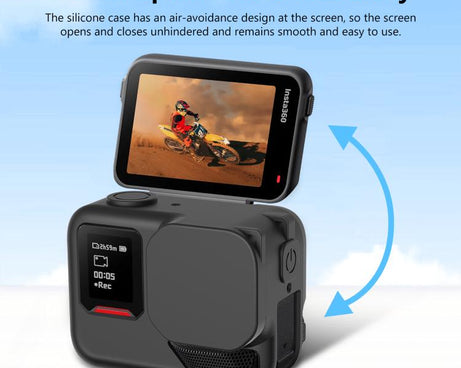 For Insta360 Ace Pro 2 PULUZ Body Silicone Protective Case with Lens Cap & Strap