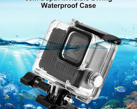 For GoPro HERO 4K 2024 PULUZ 60m / 196ft Waterproof Housing Protective Case with Buckle Basic Mount & Screw, Waterproof Case