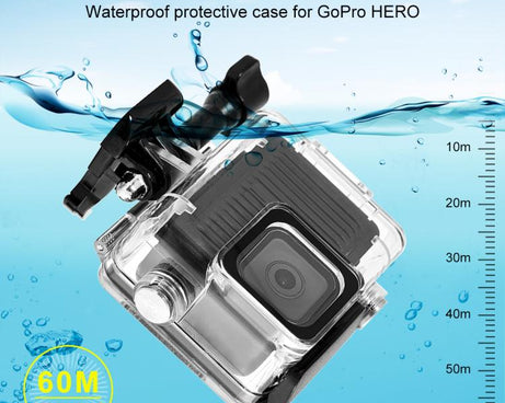 For GoPro HERO 4K 2024 PULUZ 60m / 196ft Waterproof Housing Protective Case with Buckle Basic Mount & Screw, Waterproof Case