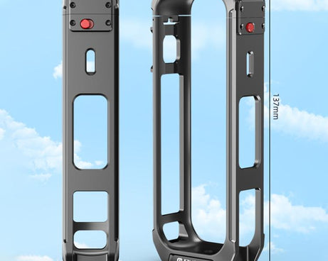 For Insta360 X5 PULUZ Aluminum Alloy Protective Cage Rig Expand Cold Shoe Housing Frame, Protective Cage