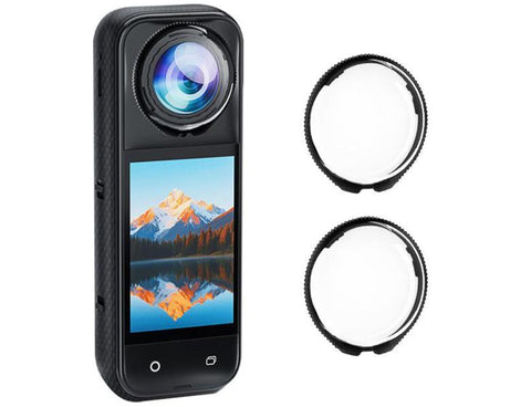 For Insta360 X5 PULUZ Rotating Optical Tempered Glass Lens Guard Protective Cover