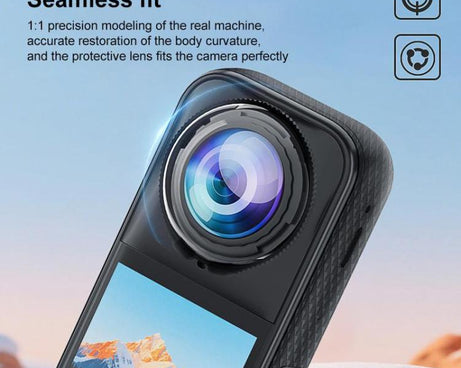 For Insta360 X5 PULUZ Rotating Optical Tempered Glass Lens Guard Protective Cover