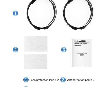 For Insta360 X5 PULUZ Rotating Optical Tempered Glass Lens Guard Protective Cover