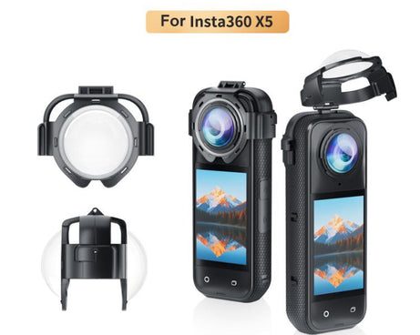 For Insta360 X5 PULUZ Snap-on Optical Tempered Glass Lens Guard Protective Cover