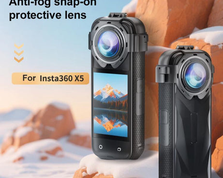 For Insta360 X5 PULUZ Snap-on Optical Tempered Glass Lens Guard Protective Cover