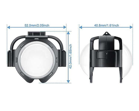 For Insta360 X5 PULUZ Snap-on Optical Tempered Glass Lens Guard Protective Cover