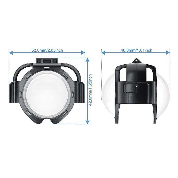 For Insta360 X5 PULUZ Snap-on Optical Tempered Glass Lens Guard Protective Cover