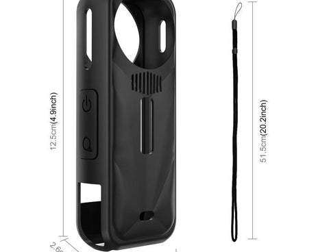 For Insta360 X5 PULUZ Silicone Protective Case with Lens Cover