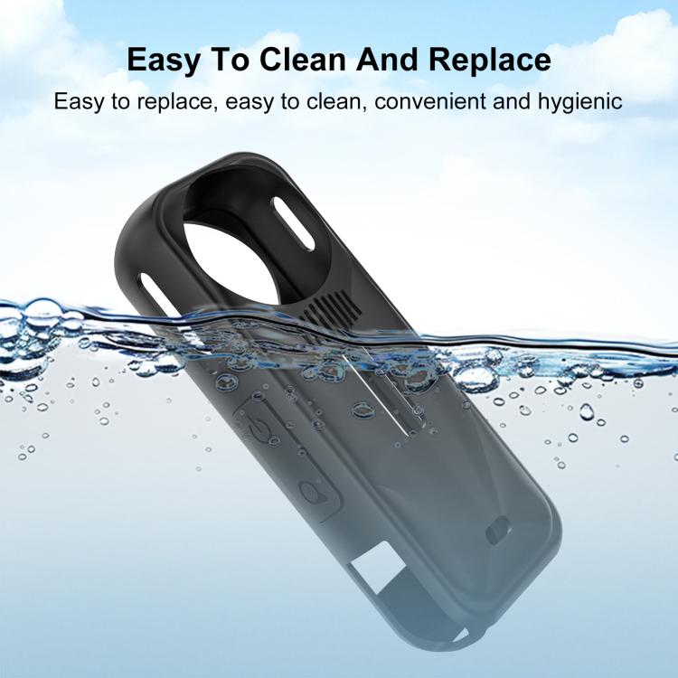 For Insta360 X5 PULUZ Silicone Protective Case with Lens Cover