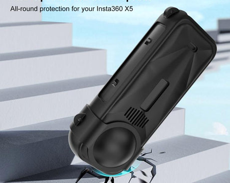 For Insta360 X5 PULUZ Silicone Protective Case with Lens Cover