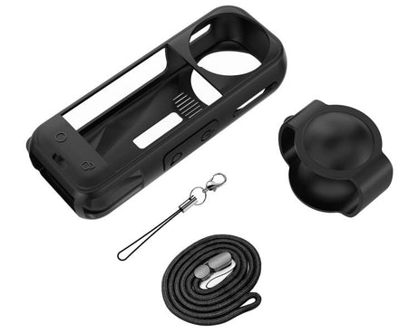 For Insta360 X5 PULUZ Silicone Protective Case with Lens Cover