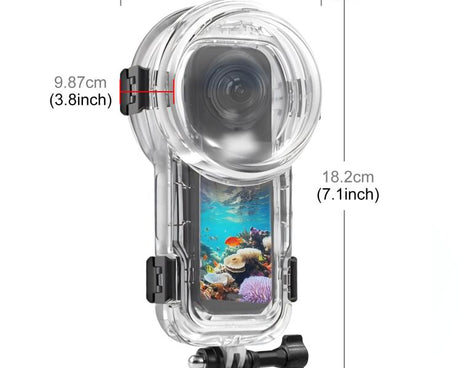 For Insta360 X5 PULUZ 60m Waterproof Sealed Diving Case