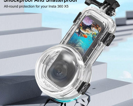 For Insta360 X5 PULUZ 60m Waterproof Sealed Diving Case