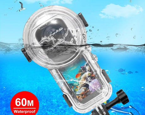 For Insta360 X5 PULUZ 60m Waterproof Sealed Diving Case, Waterproof Diving Case