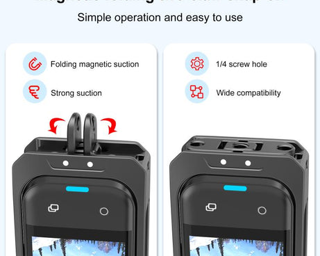 For Insta360 X5 PULUZ Metal Protective Cage Rig Housing Frame with Lens Cover, Metal Protective Cage