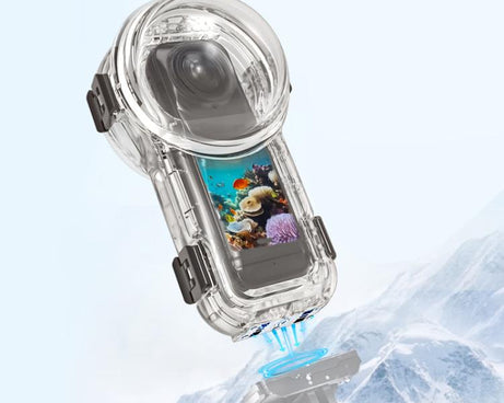 For Insta360 X5 PULUZ Quick Release 60m Waterproof Sealed Diving Case